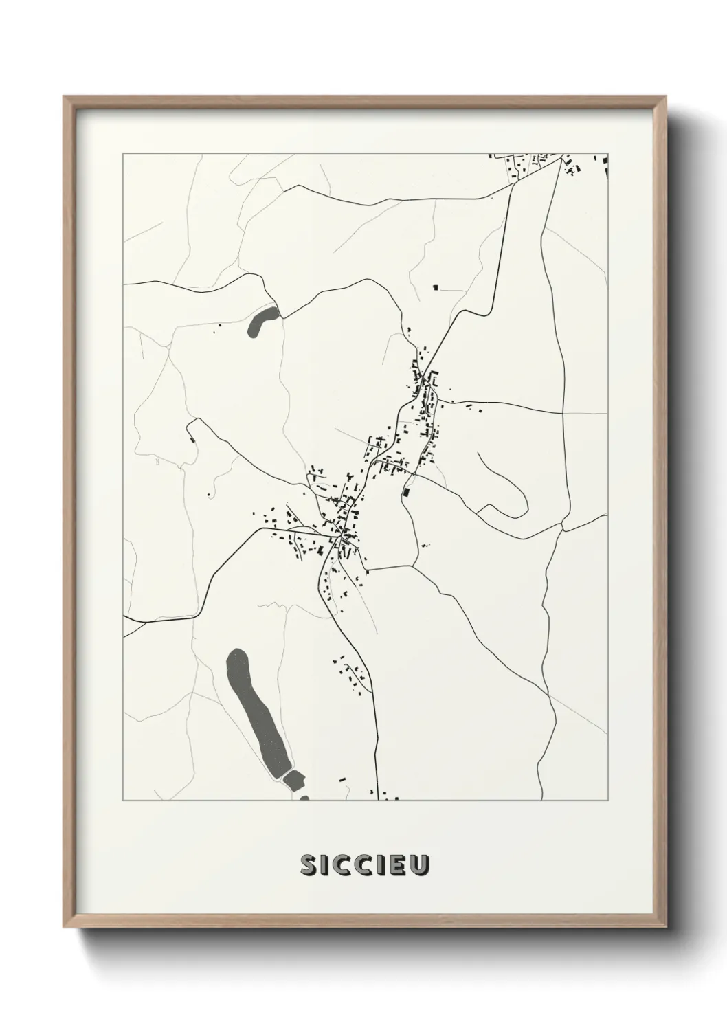 Une affiche de carte sur Siccieu