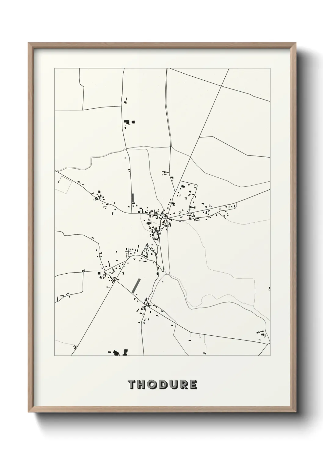 Une affiche de carte sur Thodure