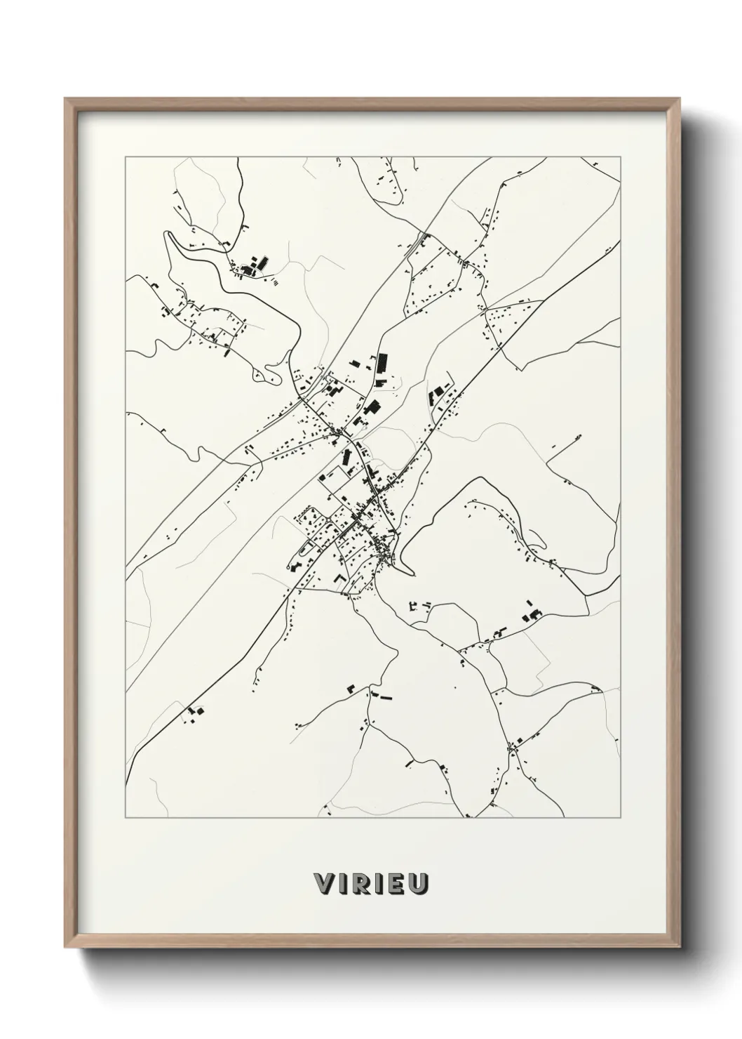 Une affiche de carte sur Virieu