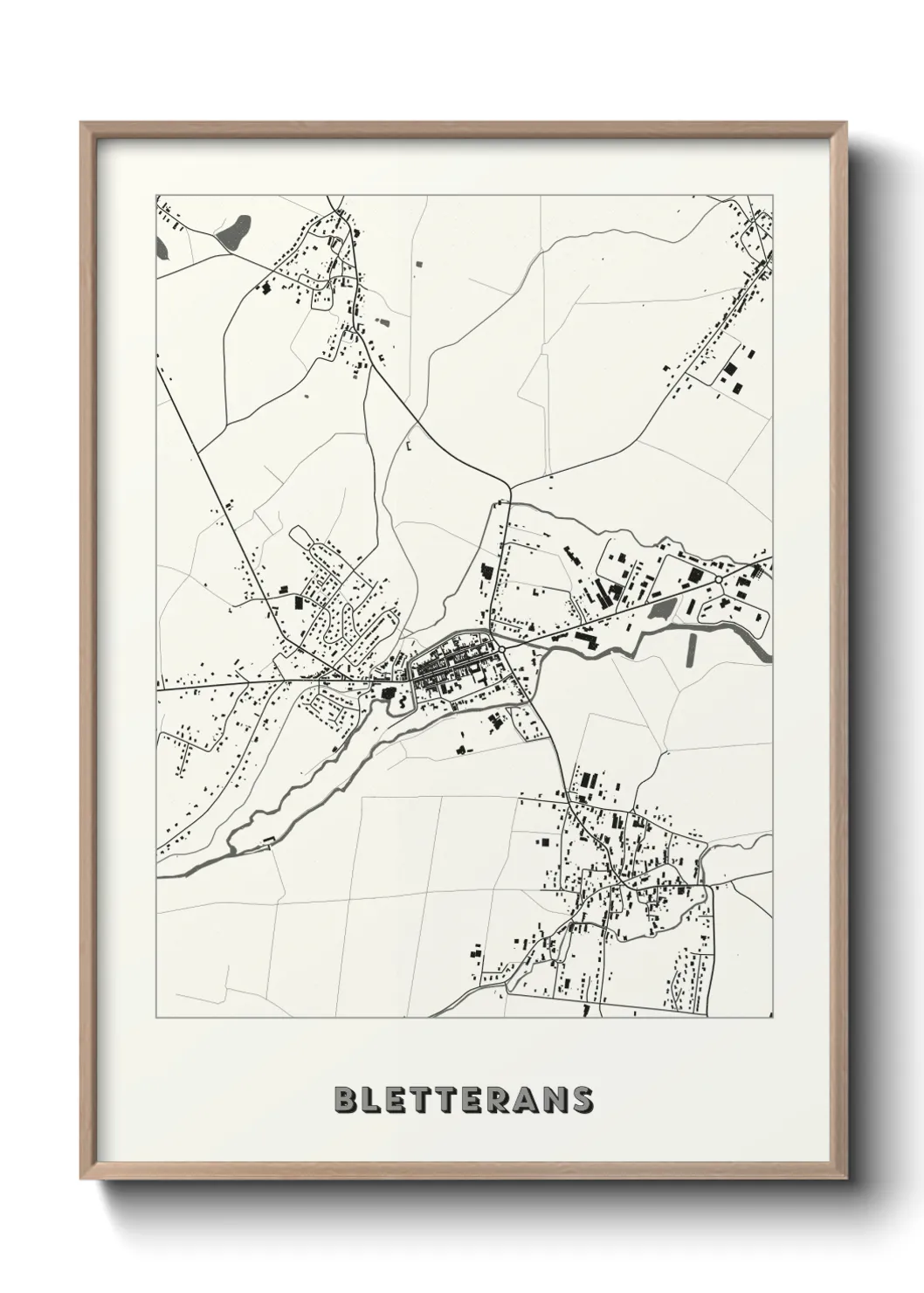 Une affiche de carte sur Bletterans