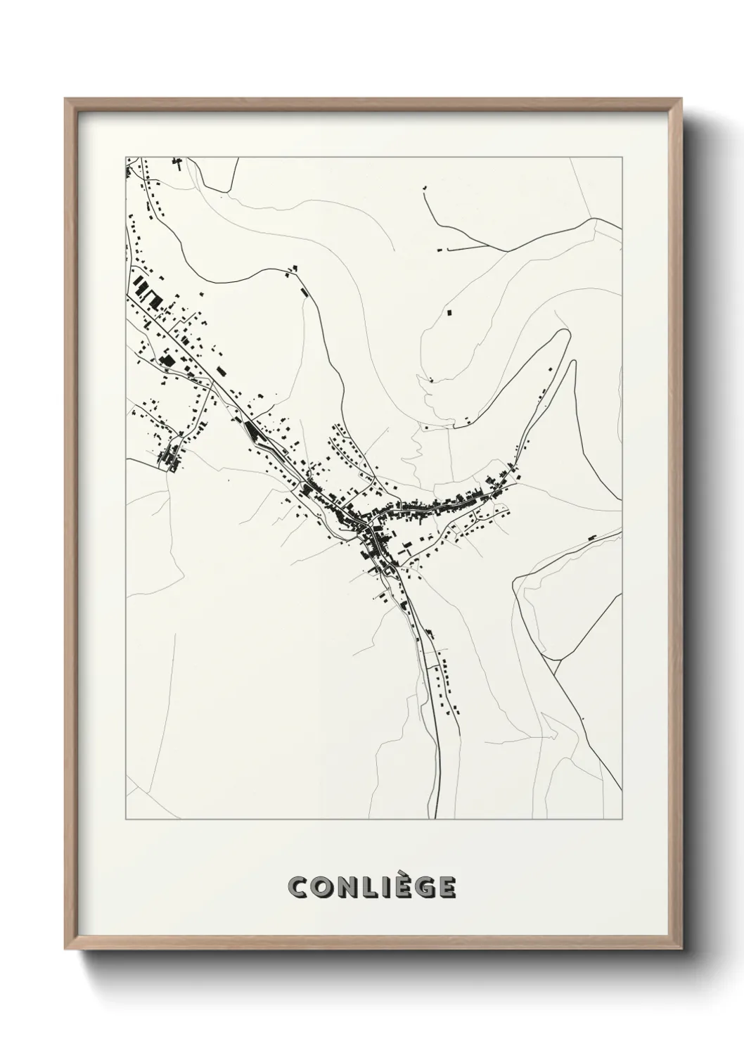 Une affiche de carte sur Conliège