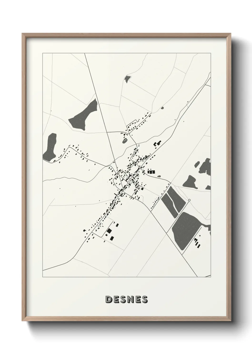 Une affiche de carte sur Desnes