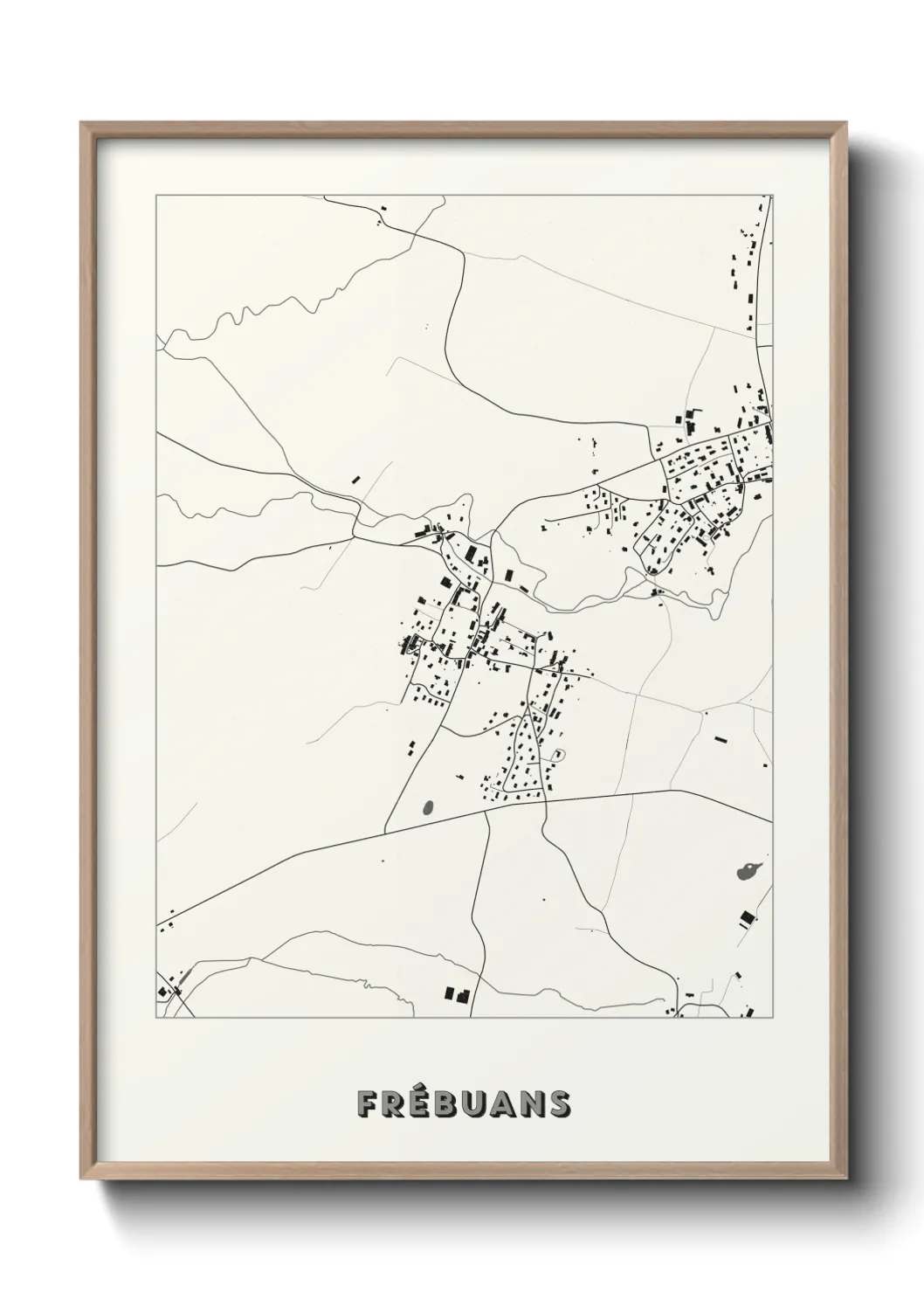 Une affiche de carte sur Frébuans