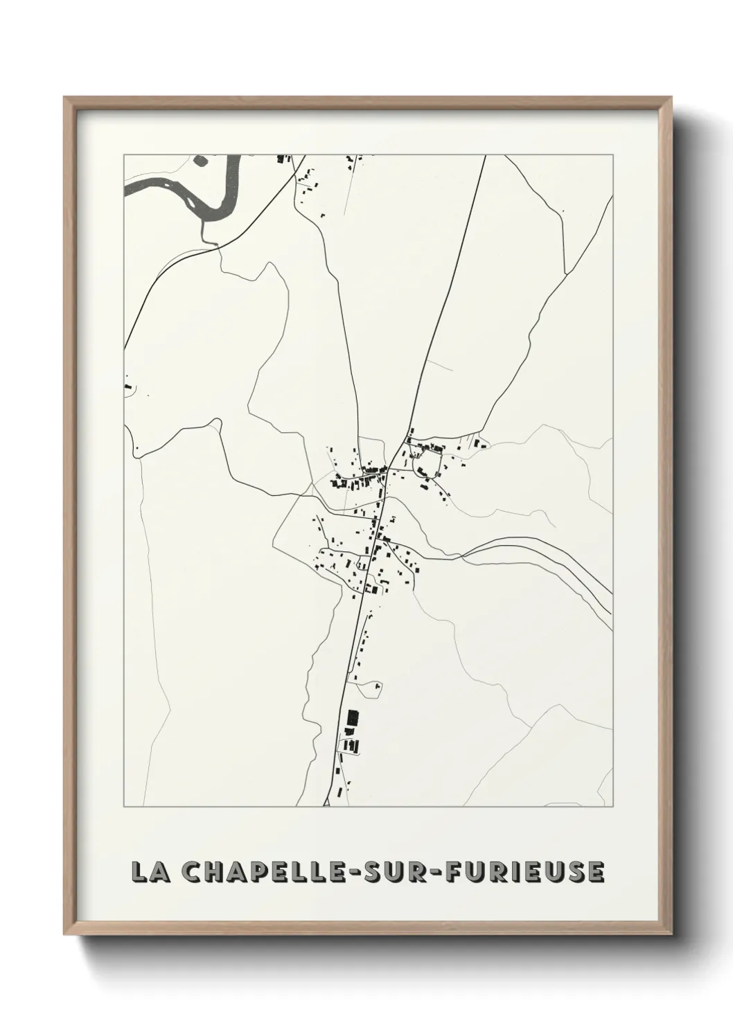 Une affiche de carte sur La Chapelle-sur-Furieuse