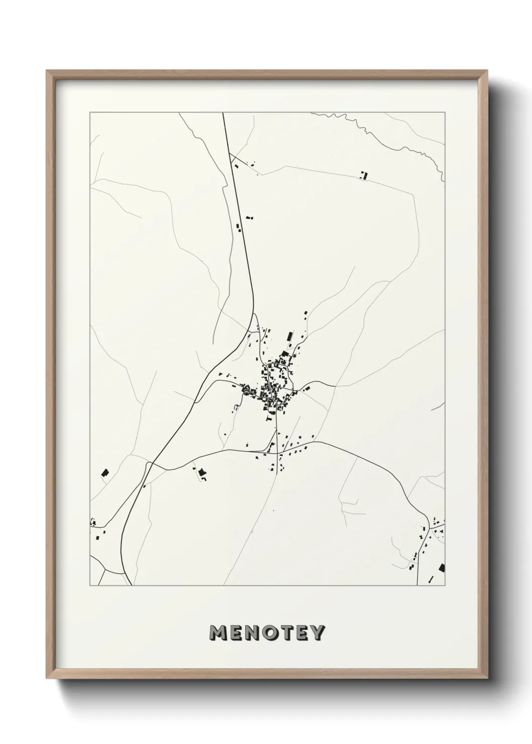Une affiche de carte sur Menotey