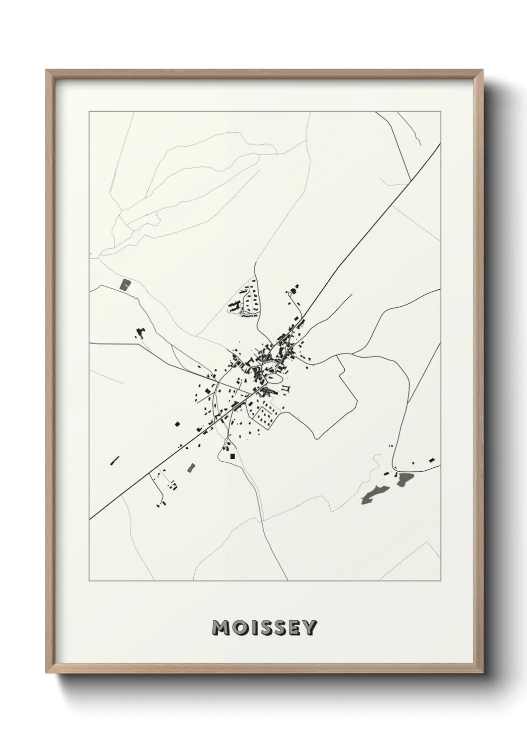 Une affiche de carte sur Moissey
