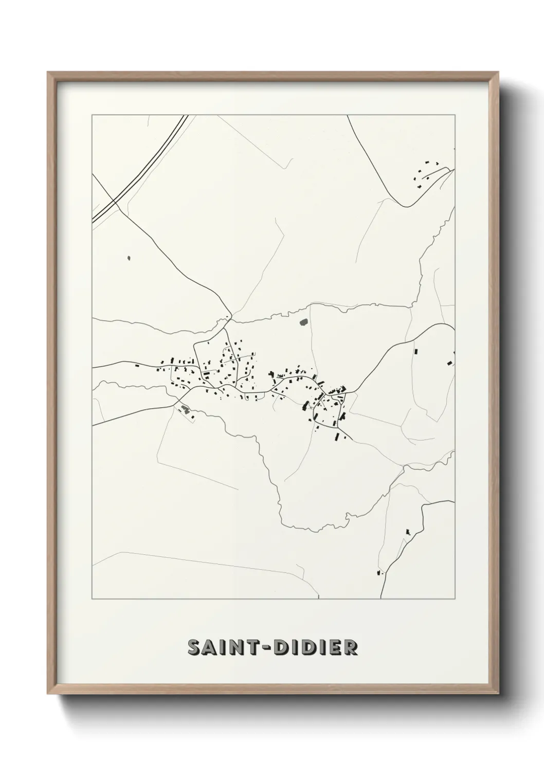 Une affiche de carte sur Saint-Didier