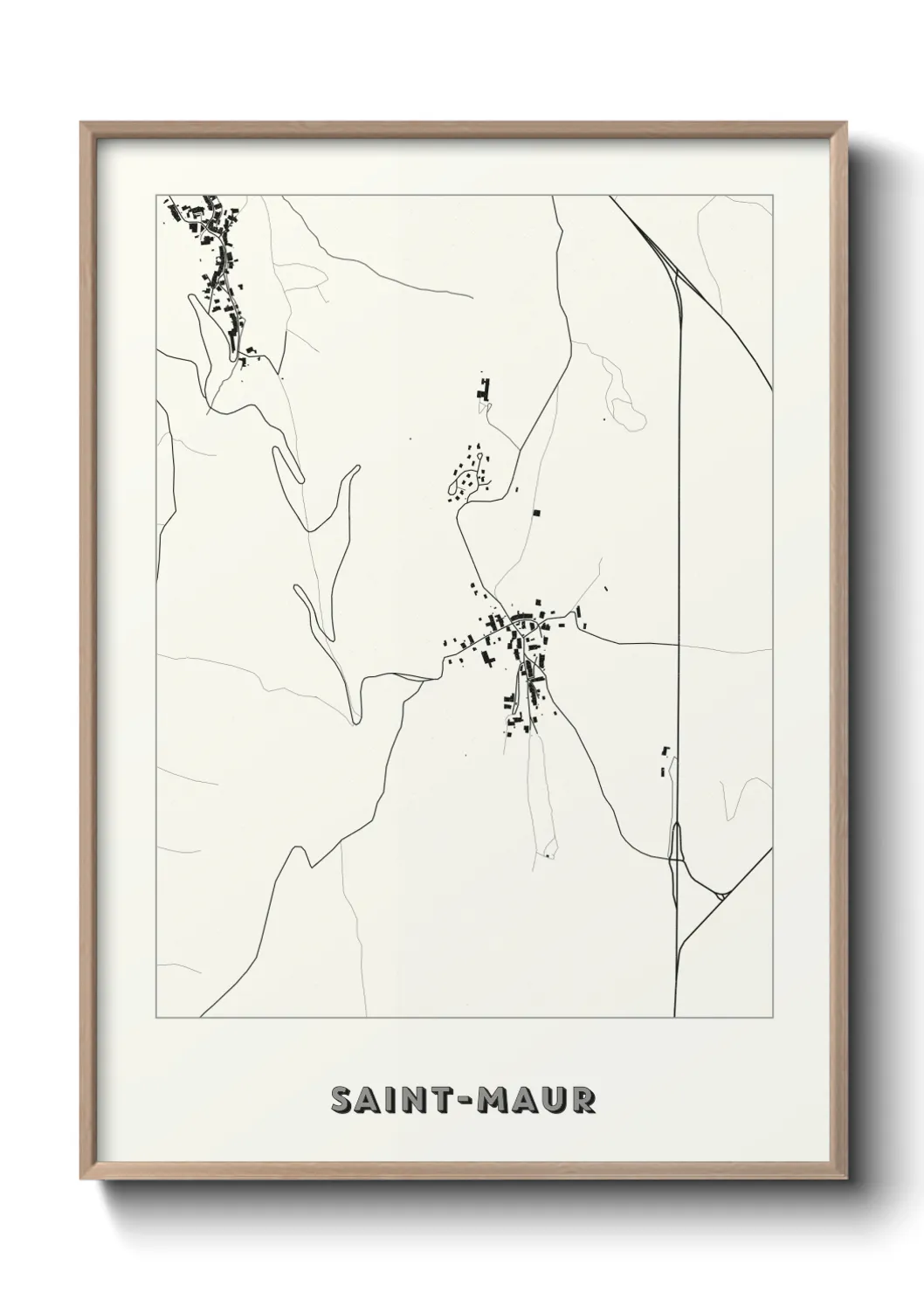 Une affiche de carte sur Saint-Maur