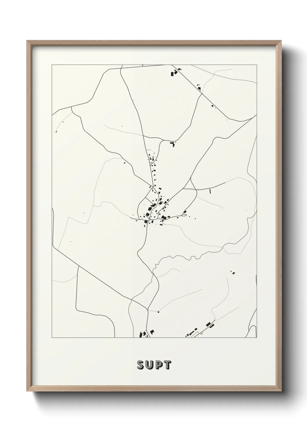 Une affiche de carte sur Supt