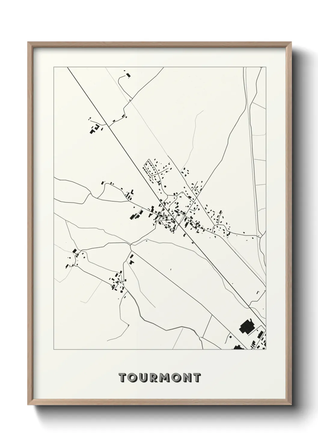 Une affiche de carte sur Tourmont