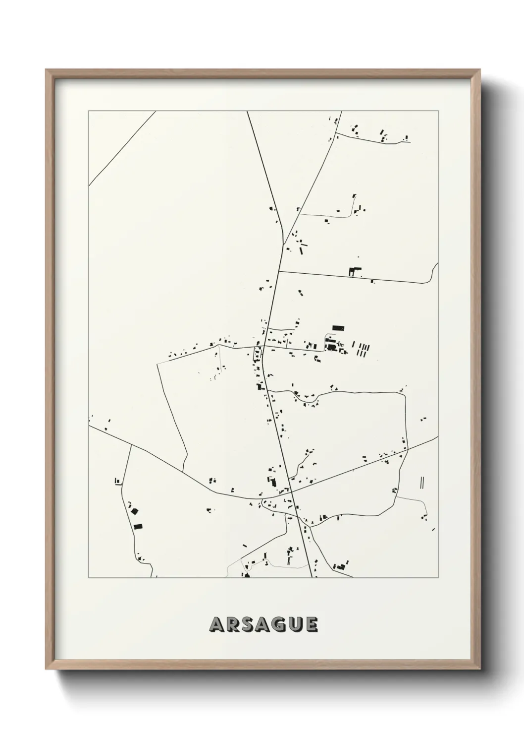 Une affiche de carte sur Arsague