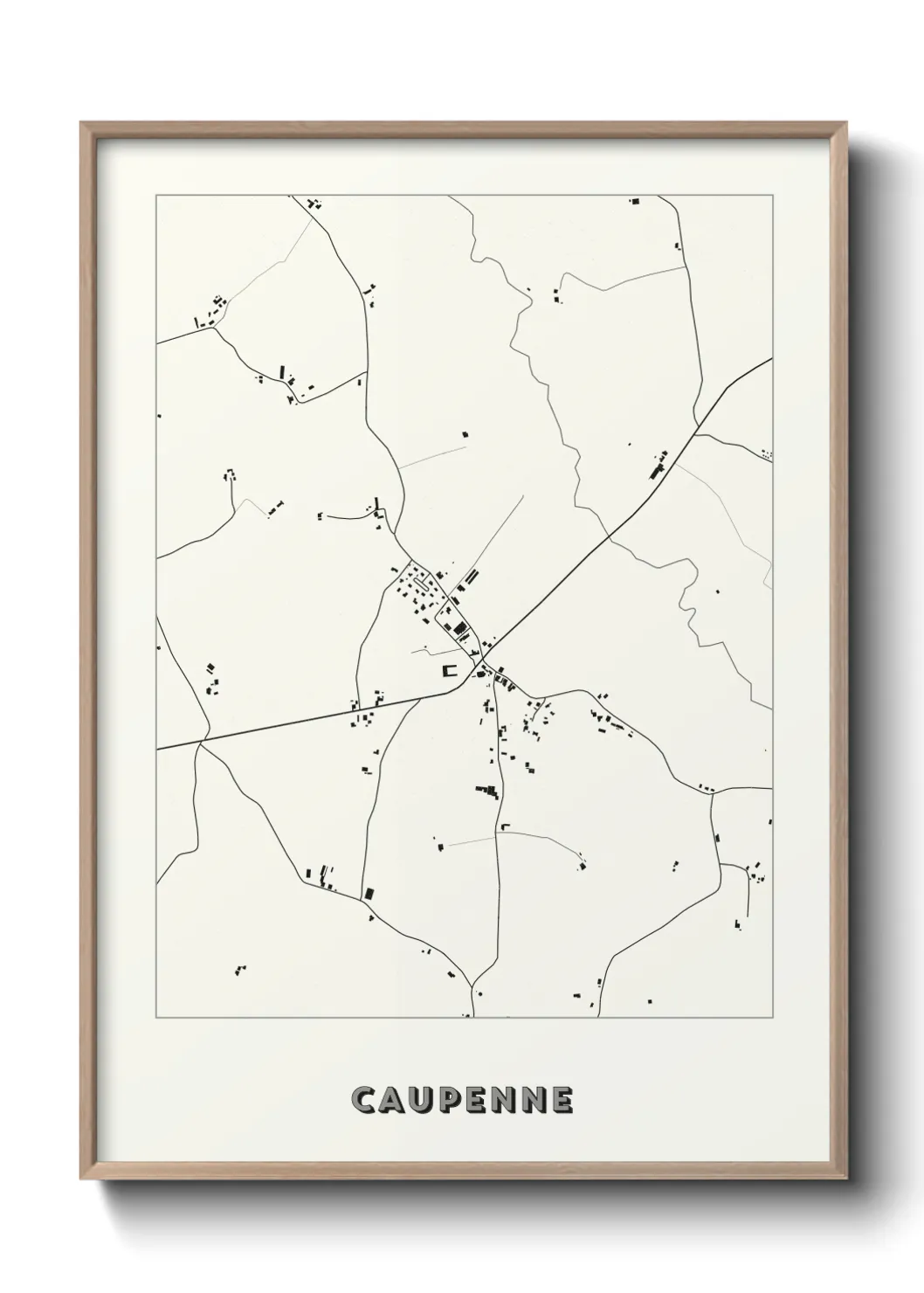 Une affiche de carte sur Caupenne
