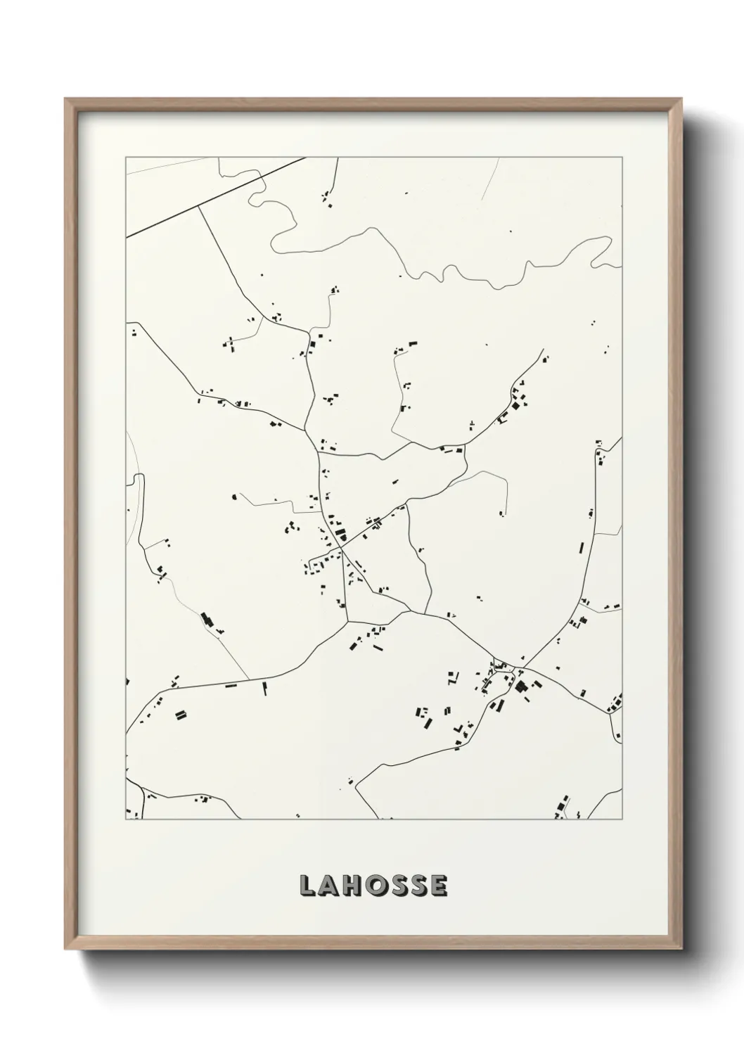 Une affiche de carte sur Lahosse