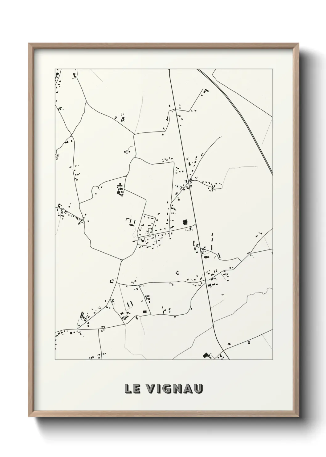 Une affiche de carte sur Le Vignau