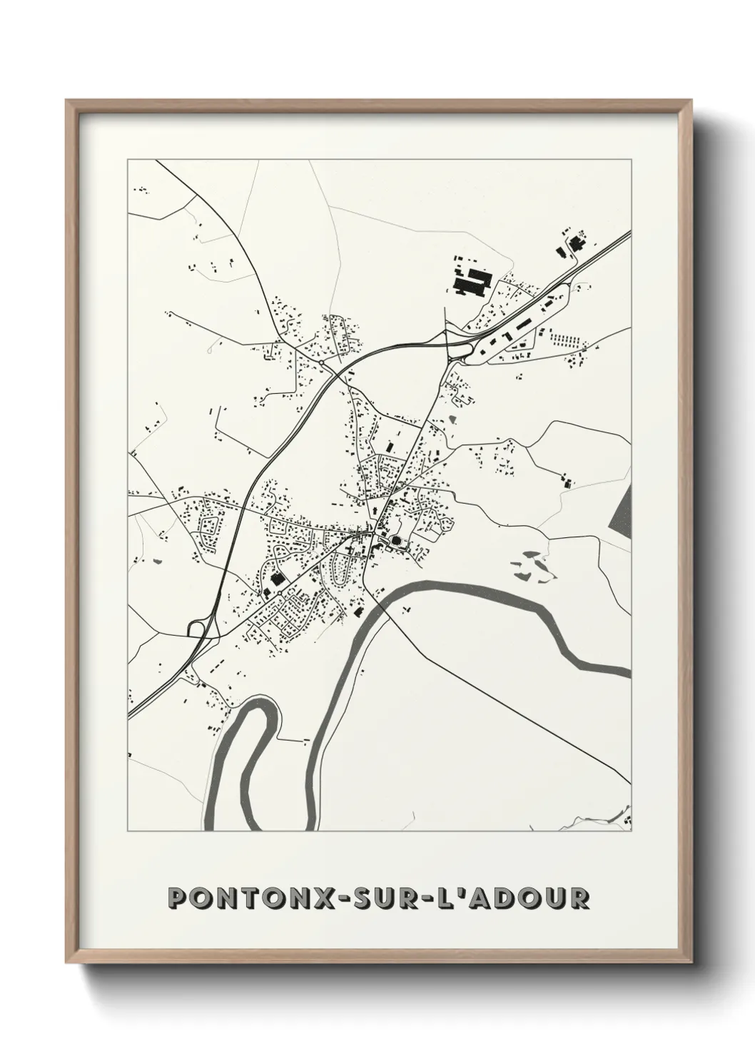 Un poster cartePontonx-sur-l'Adour