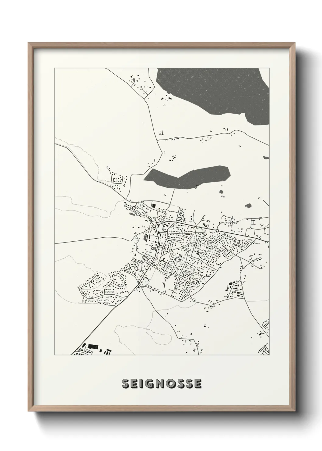 Une affiche de carte sur Seignosse