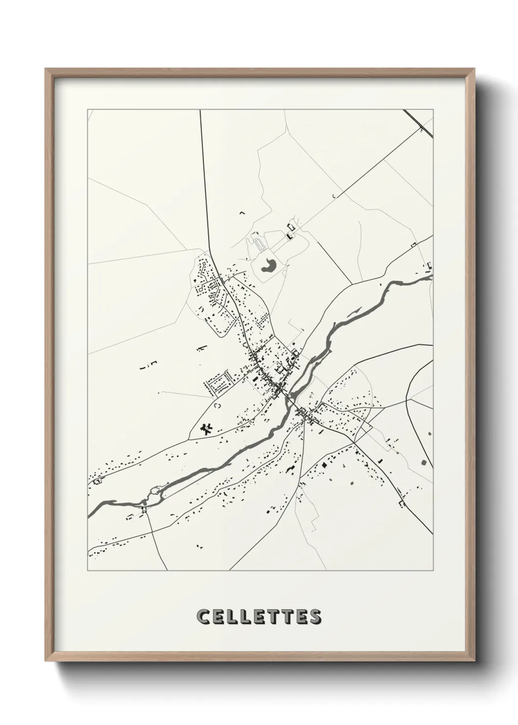 Une affiche de carte sur Cellettes