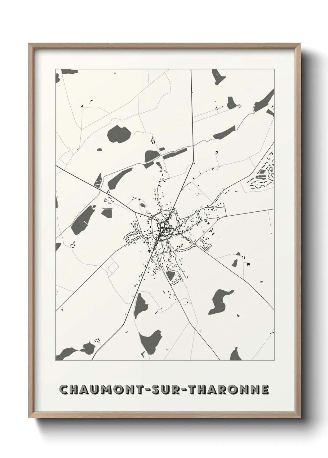 Une affiche de carte sur Chaumont-sur-Tharonne