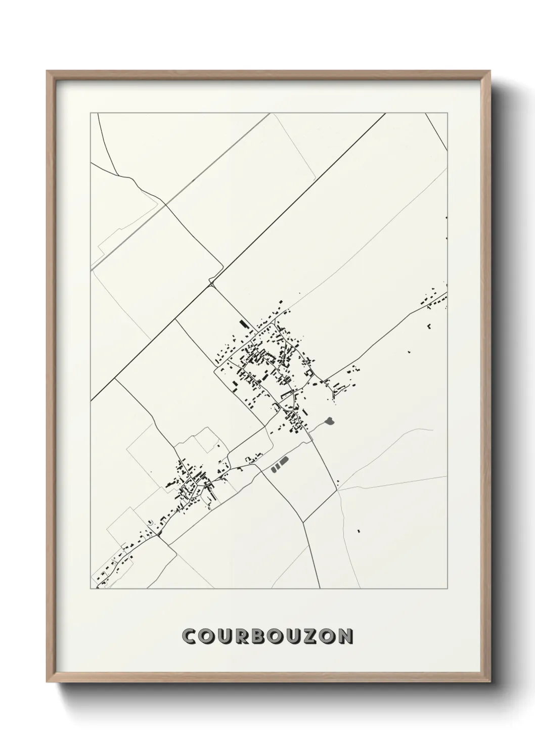 Une affiche de carte sur Courbouzon