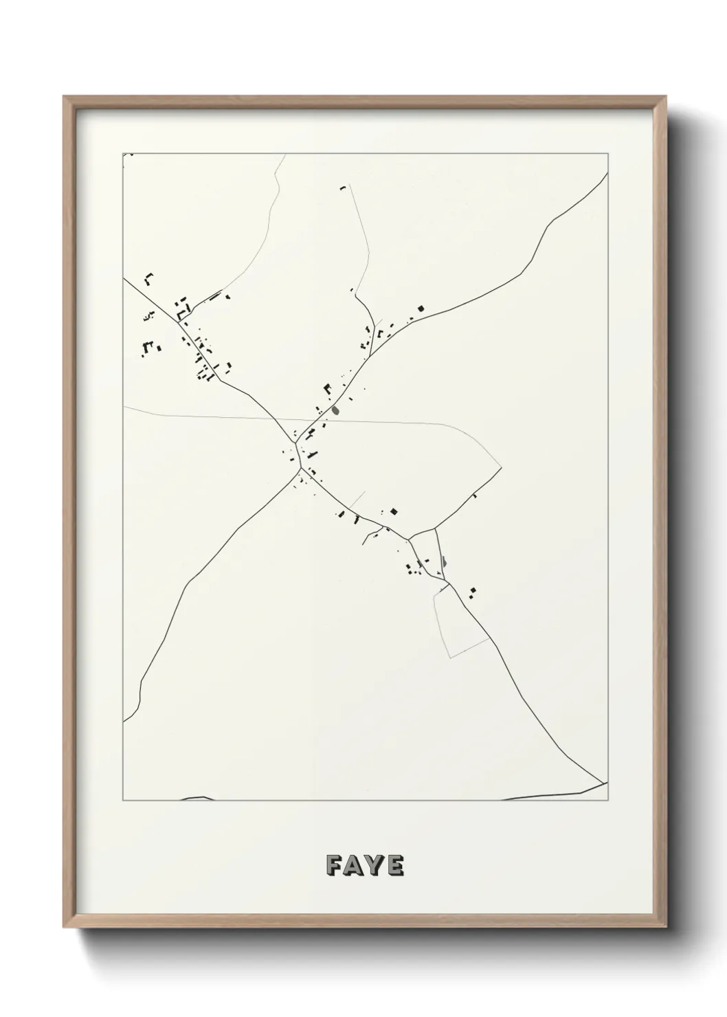 Une affiche de carte sur Faye