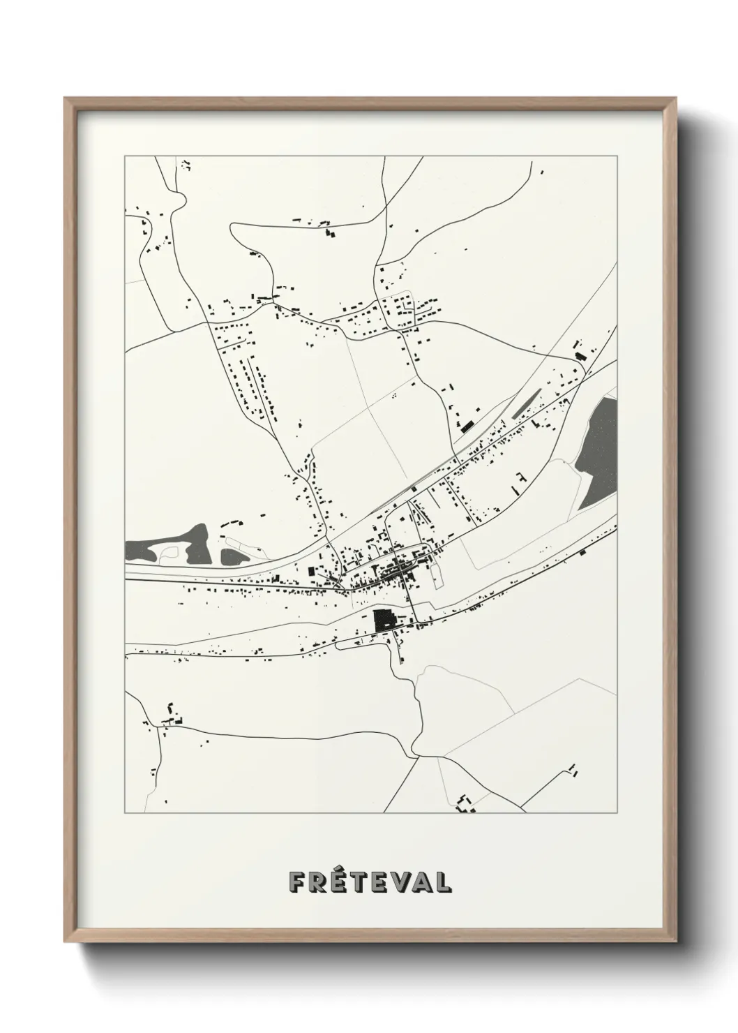 Une affiche de carte sur Fréteval