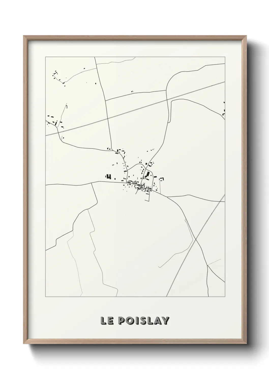 Une affiche de carte sur Le Poislay