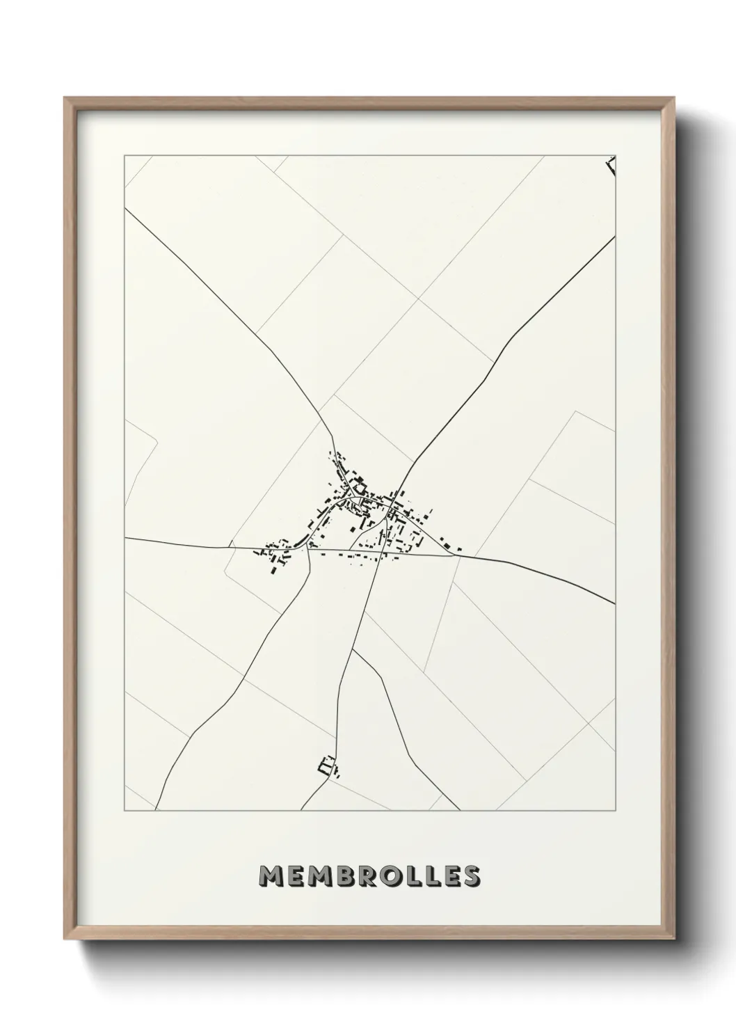 Une affiche de carte sur Membrolles