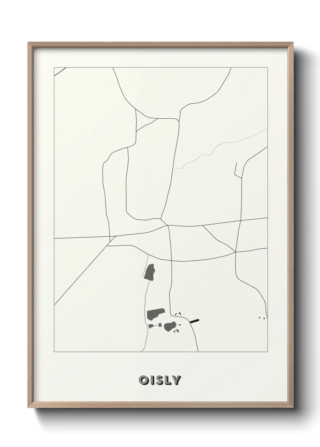 Une affiche de carte sur Oisly