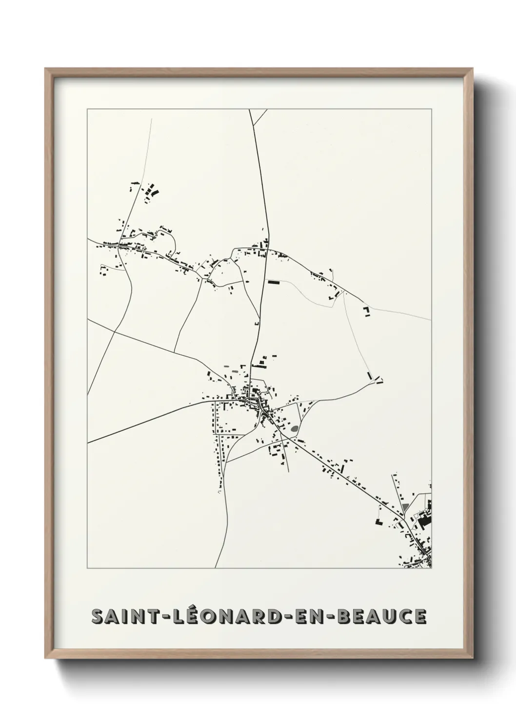 Un poster carteSaint-Léonard-en-Beauce