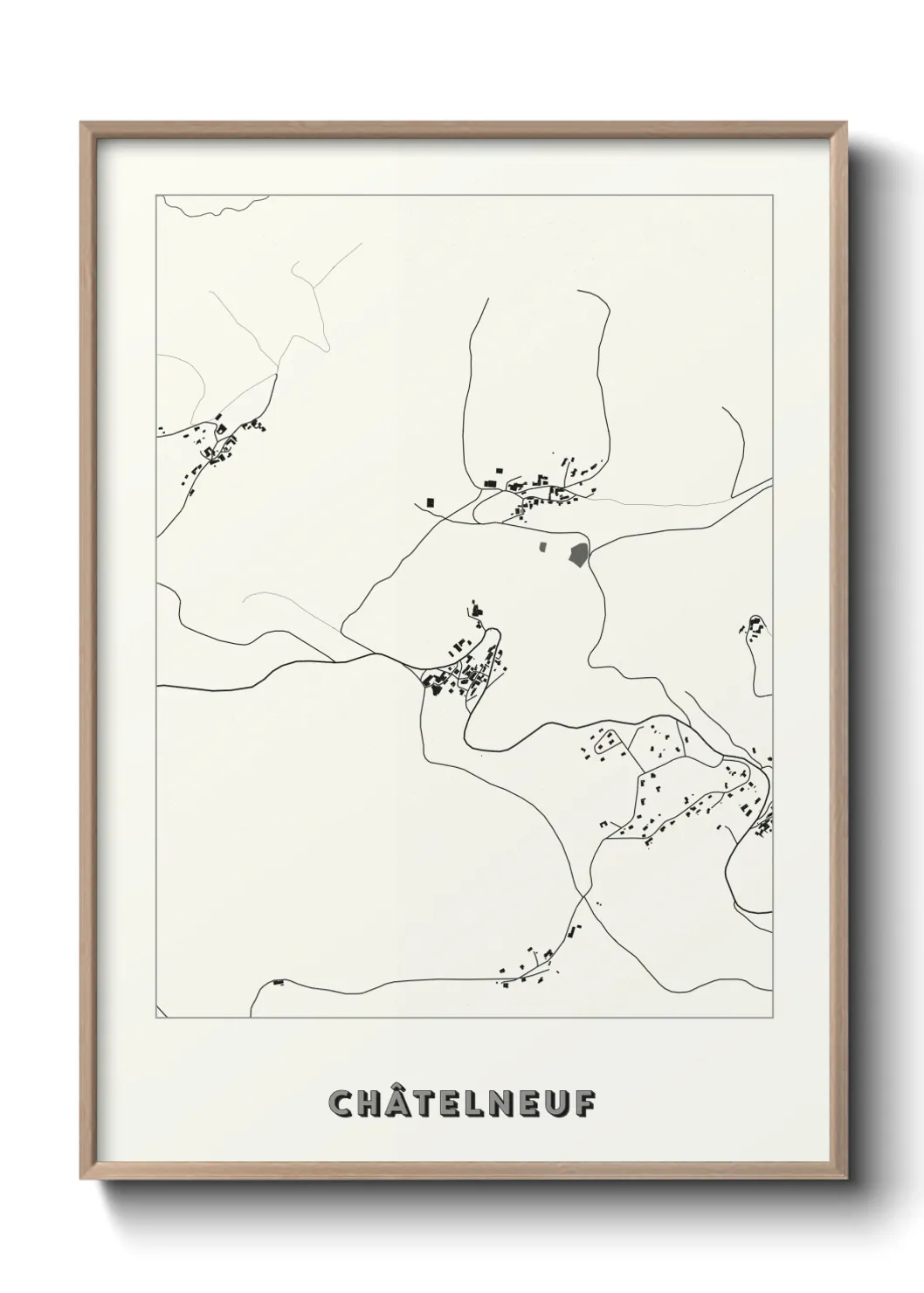 Un poster carteChâtelneuf