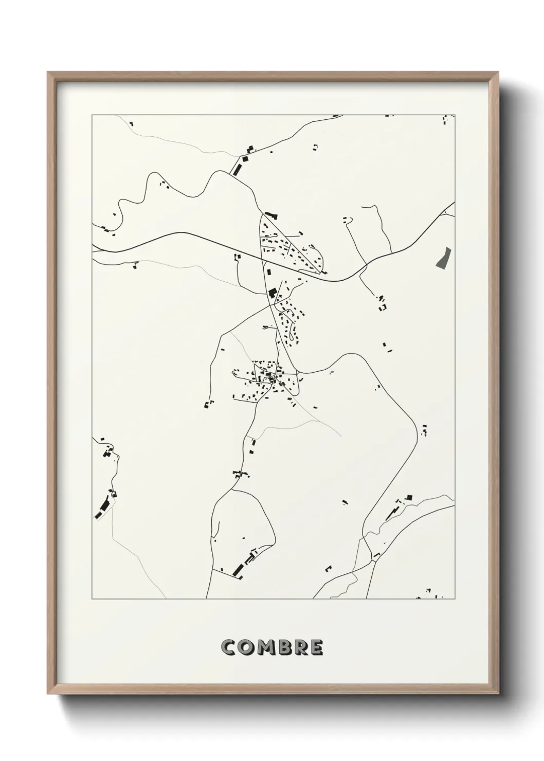 Une affiche de carte sur Combre