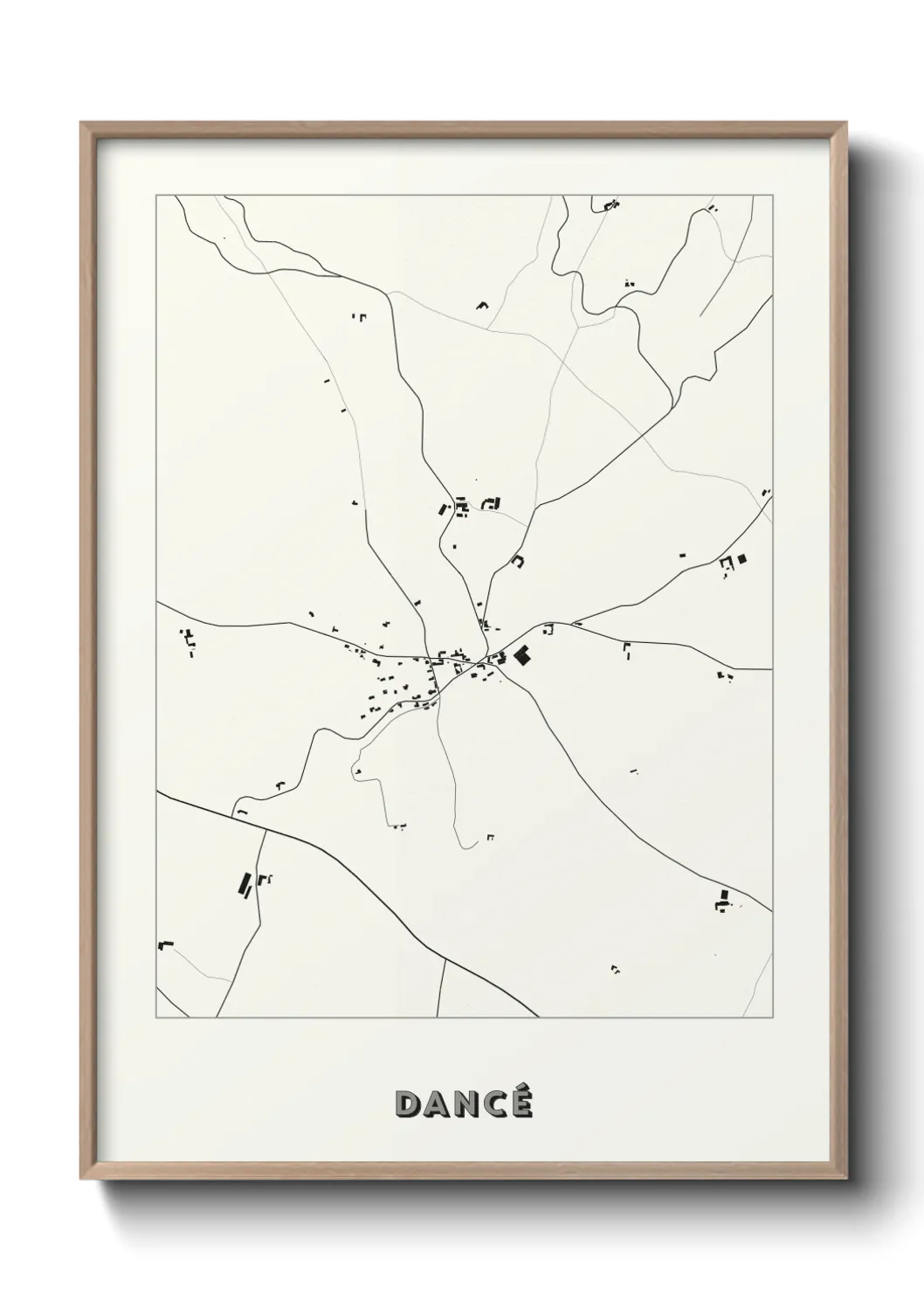 Une affiche de carte sur Dancé