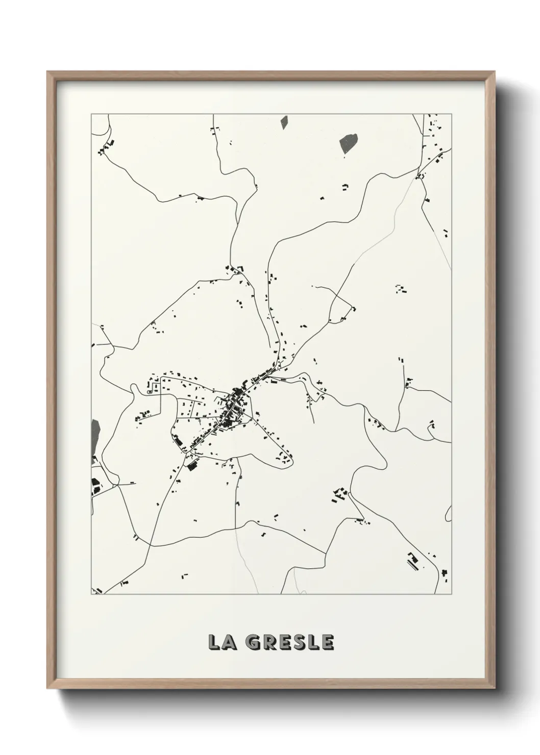 Une affiche de carte sur La Gresle
