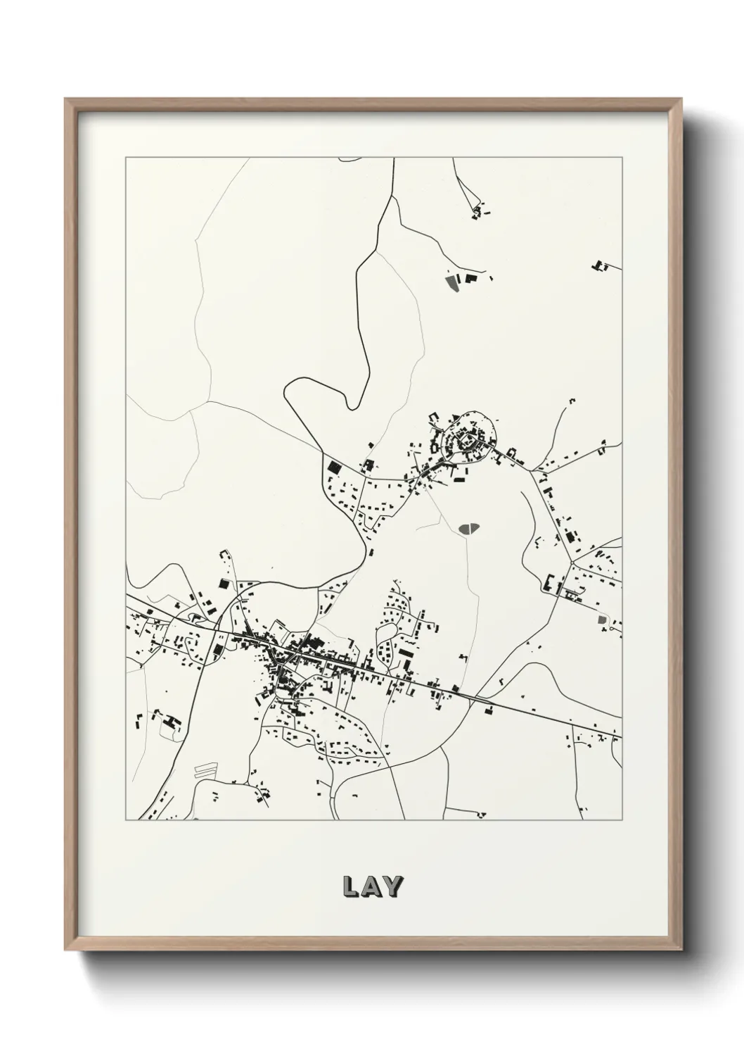 Une affiche de carte sur Lay