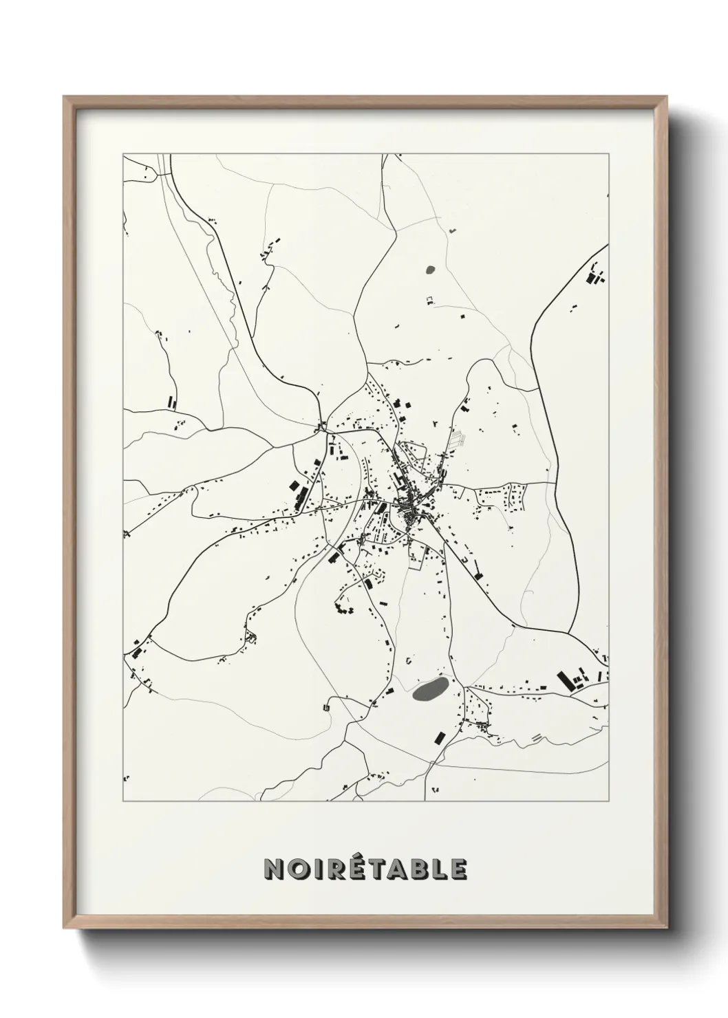 Une affiche de carte sur Noirétable