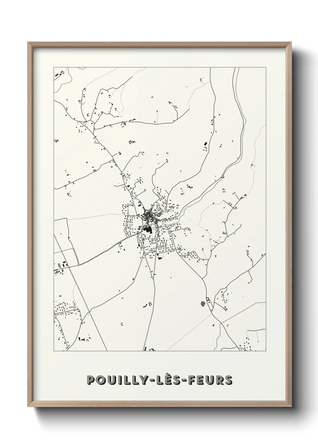 Un poster cartePouilly-lès-Feurs