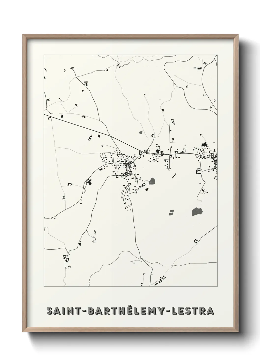 Un poster carteSaint-Barthélemy-Lestra