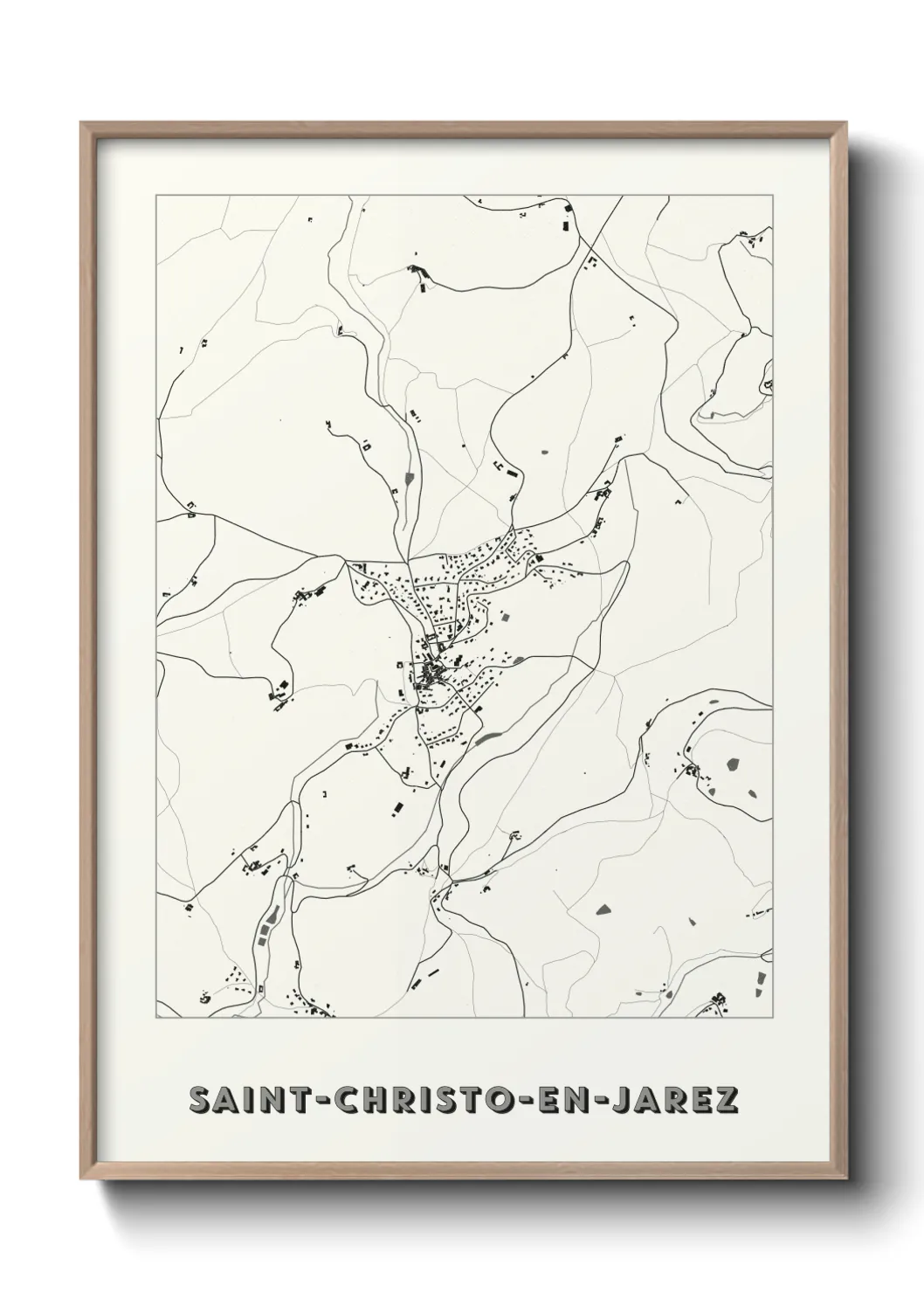 Une affiche de carte sur Saint-Christo-en-Jarez