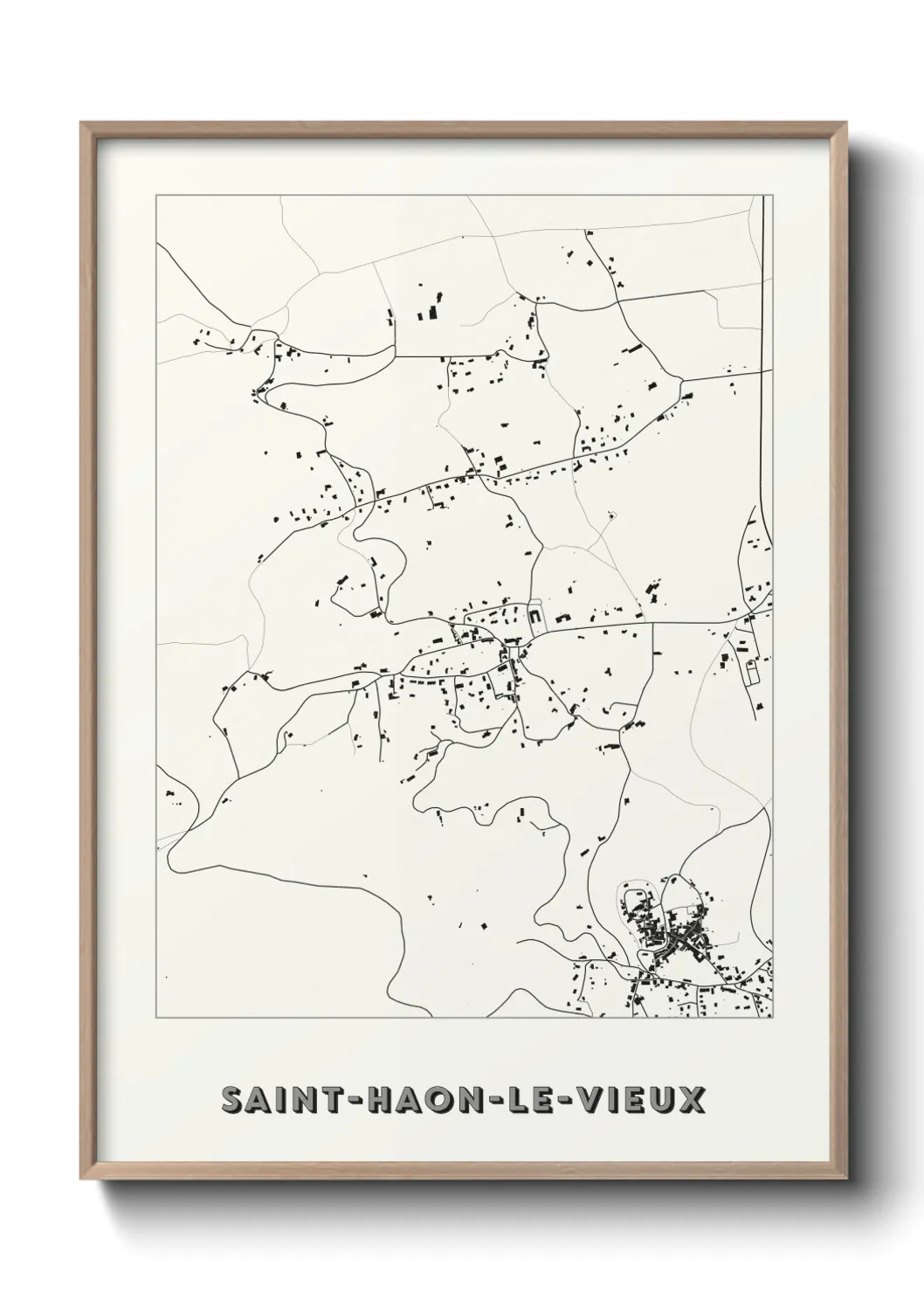 Une affiche de carte sur Saint-Haon-le-Vieux