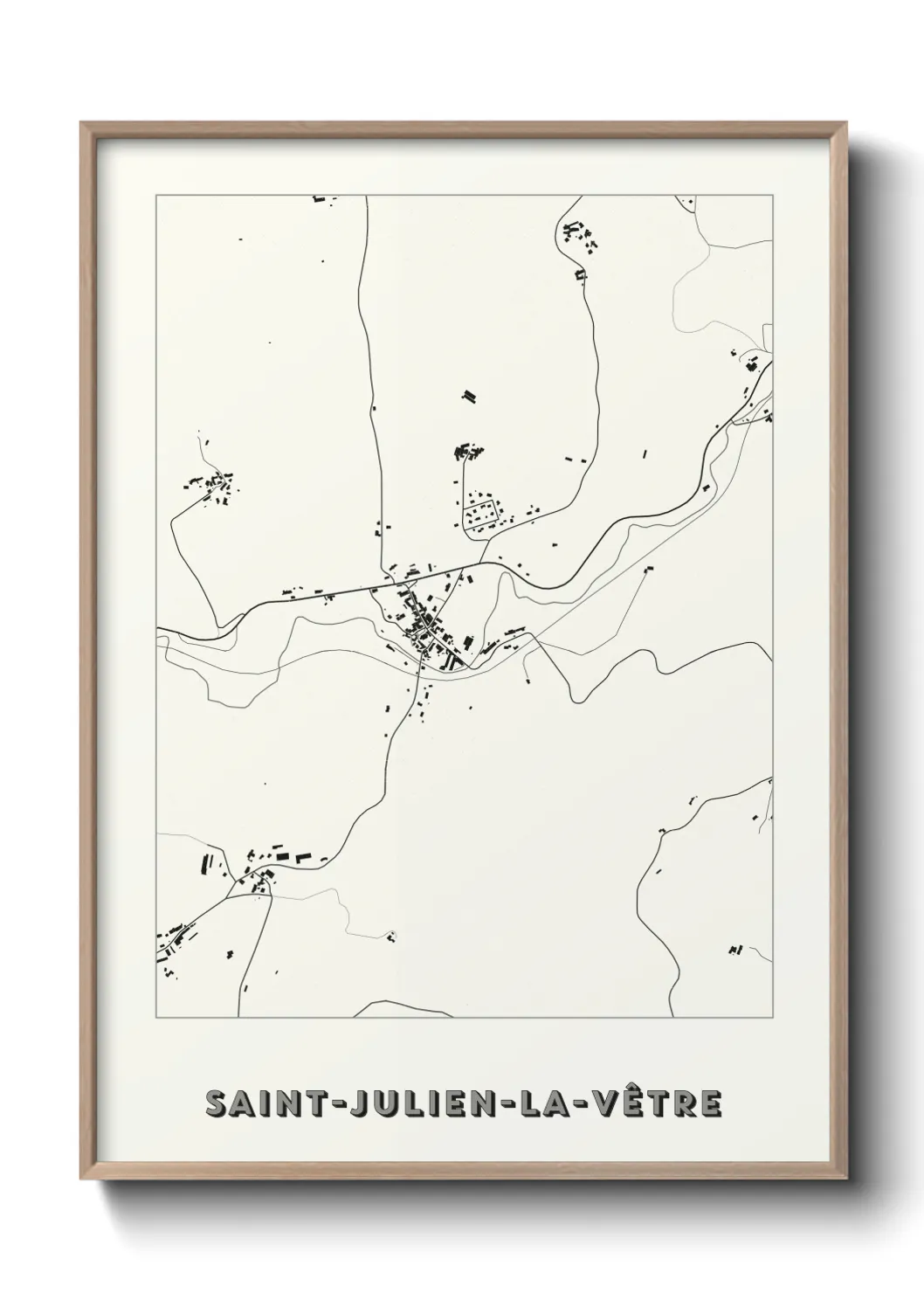Un poster carteSaint-Julien-la-Vêtre