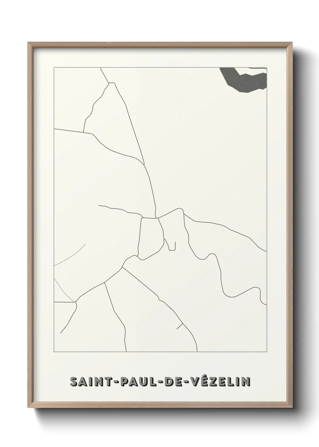 Une affiche de carte sur Saint-Paul-de-Vézelin