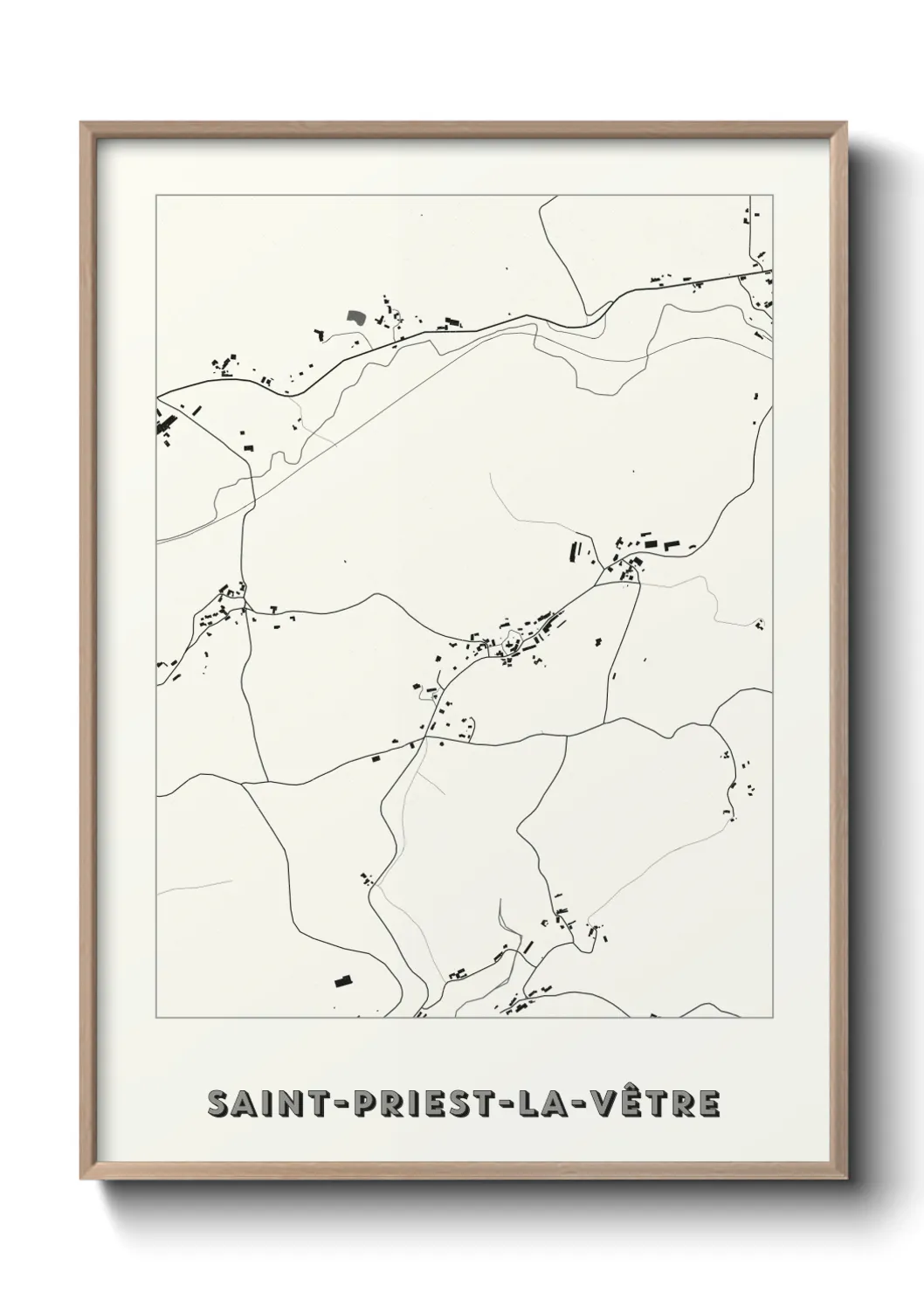 Un poster carteSaint-Priest-la-Vêtre