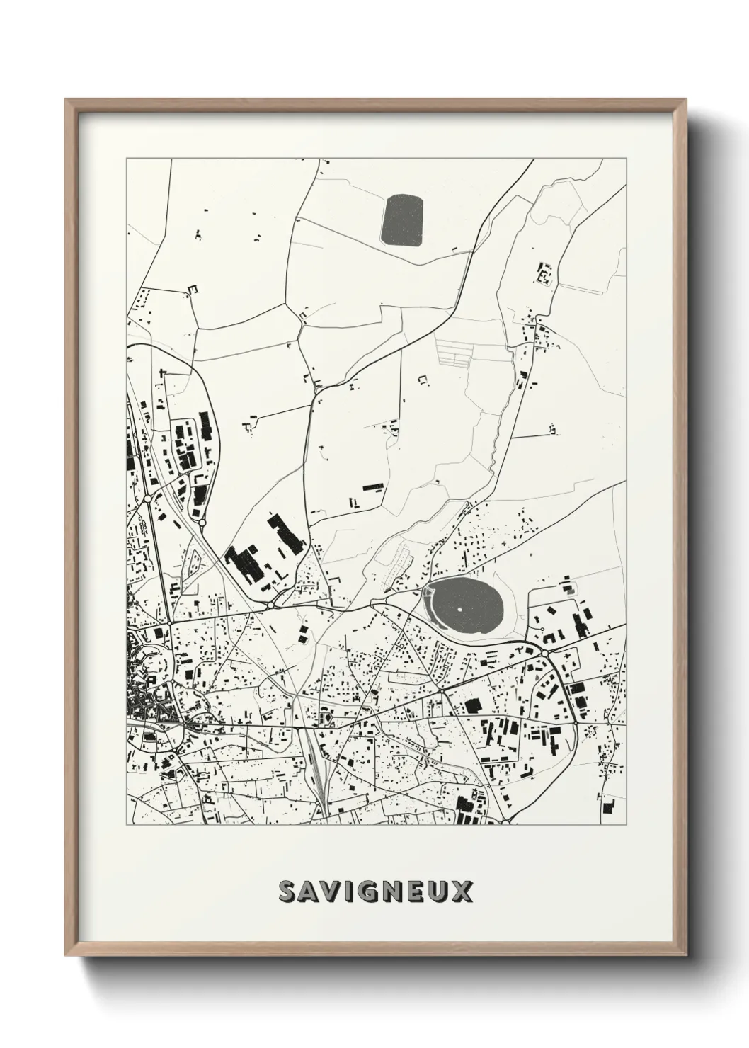 Une affiche de carte sur Savigneux