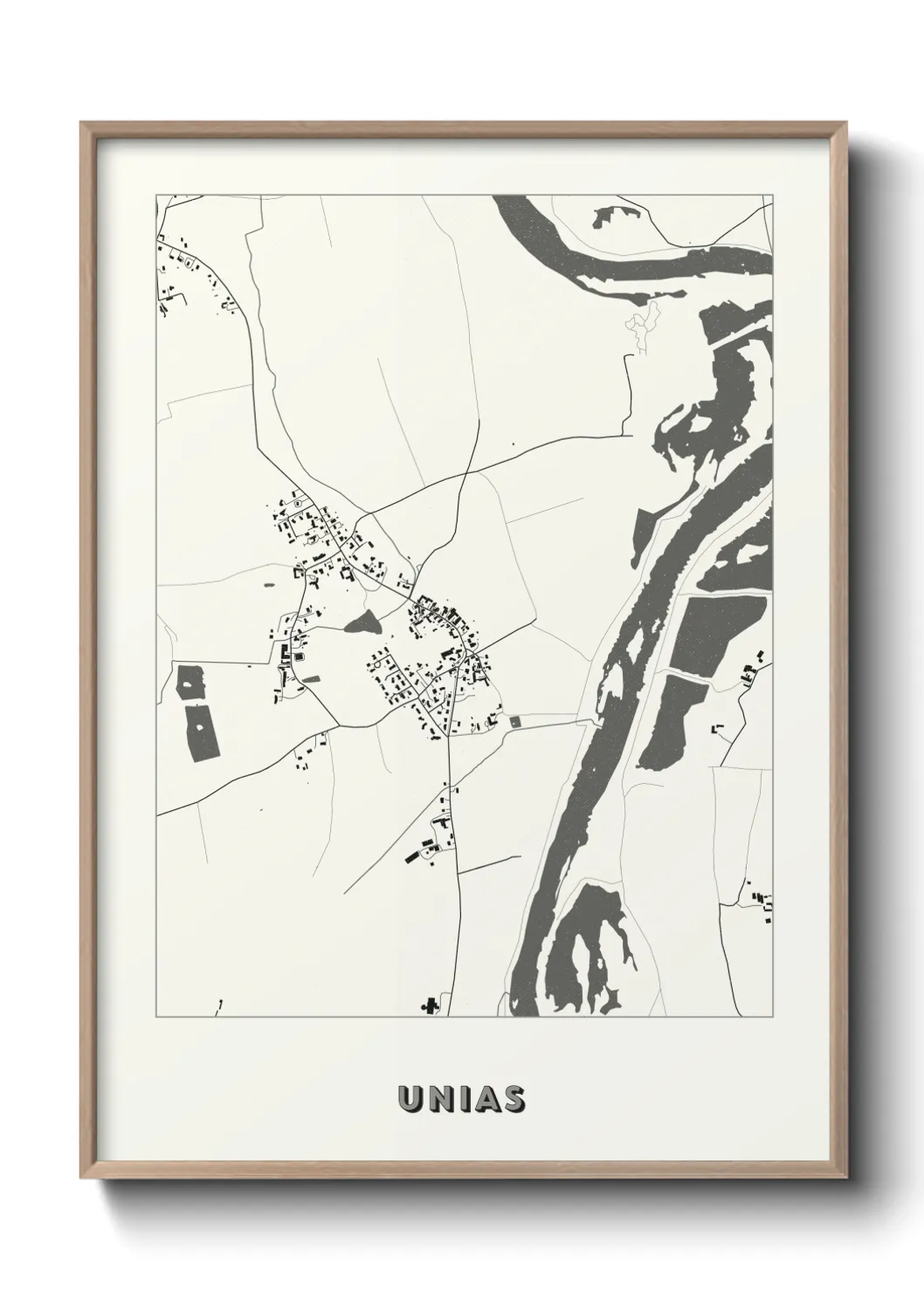 Une affiche de carte sur Unias