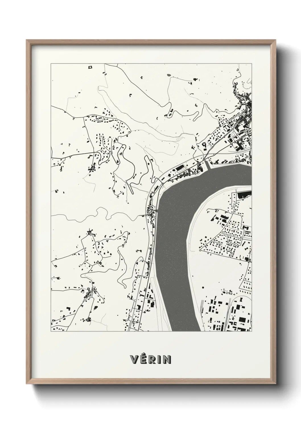 Une affiche de carte sur Vérin