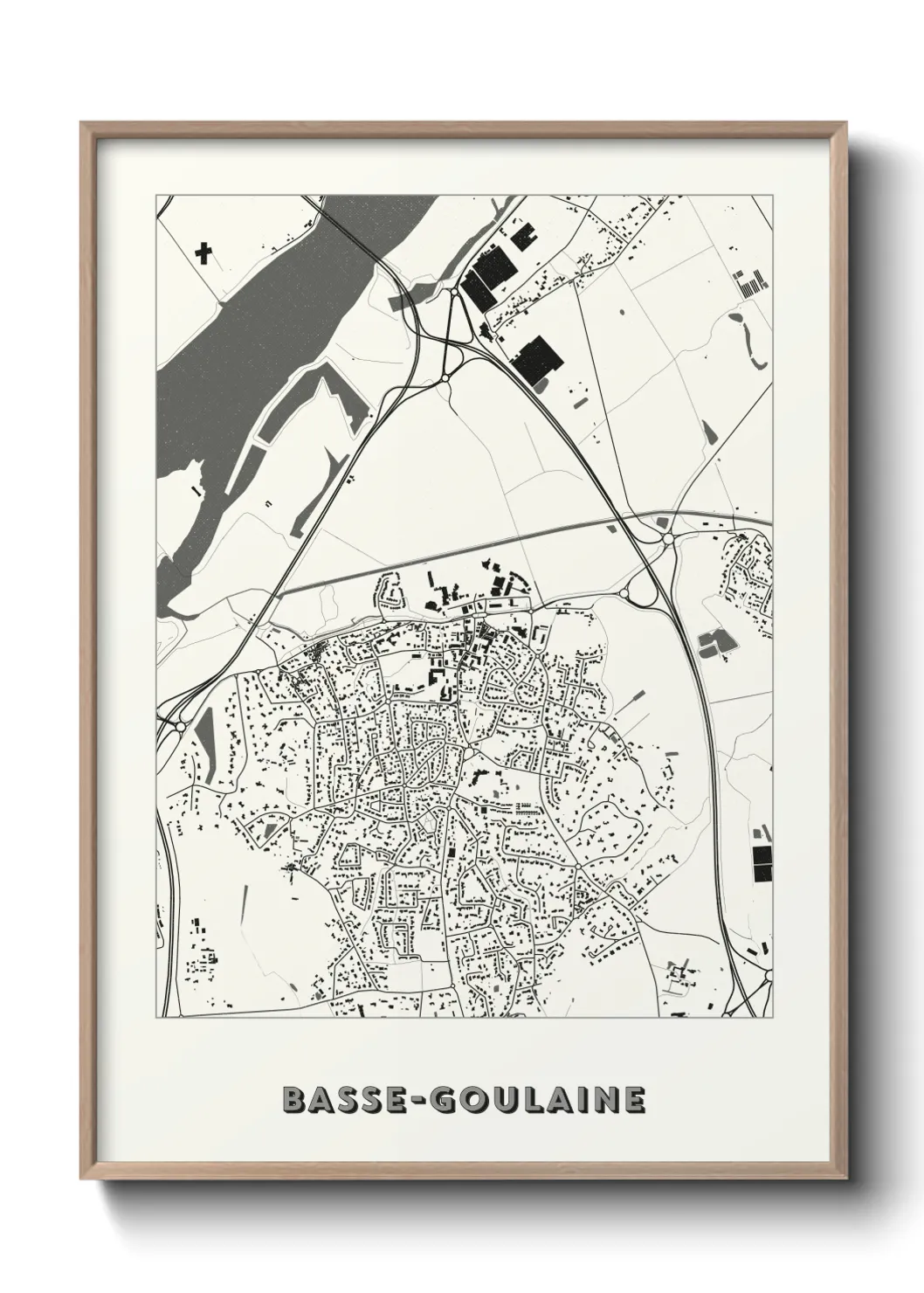 Une affiche de carte sur Basse-Goulaine