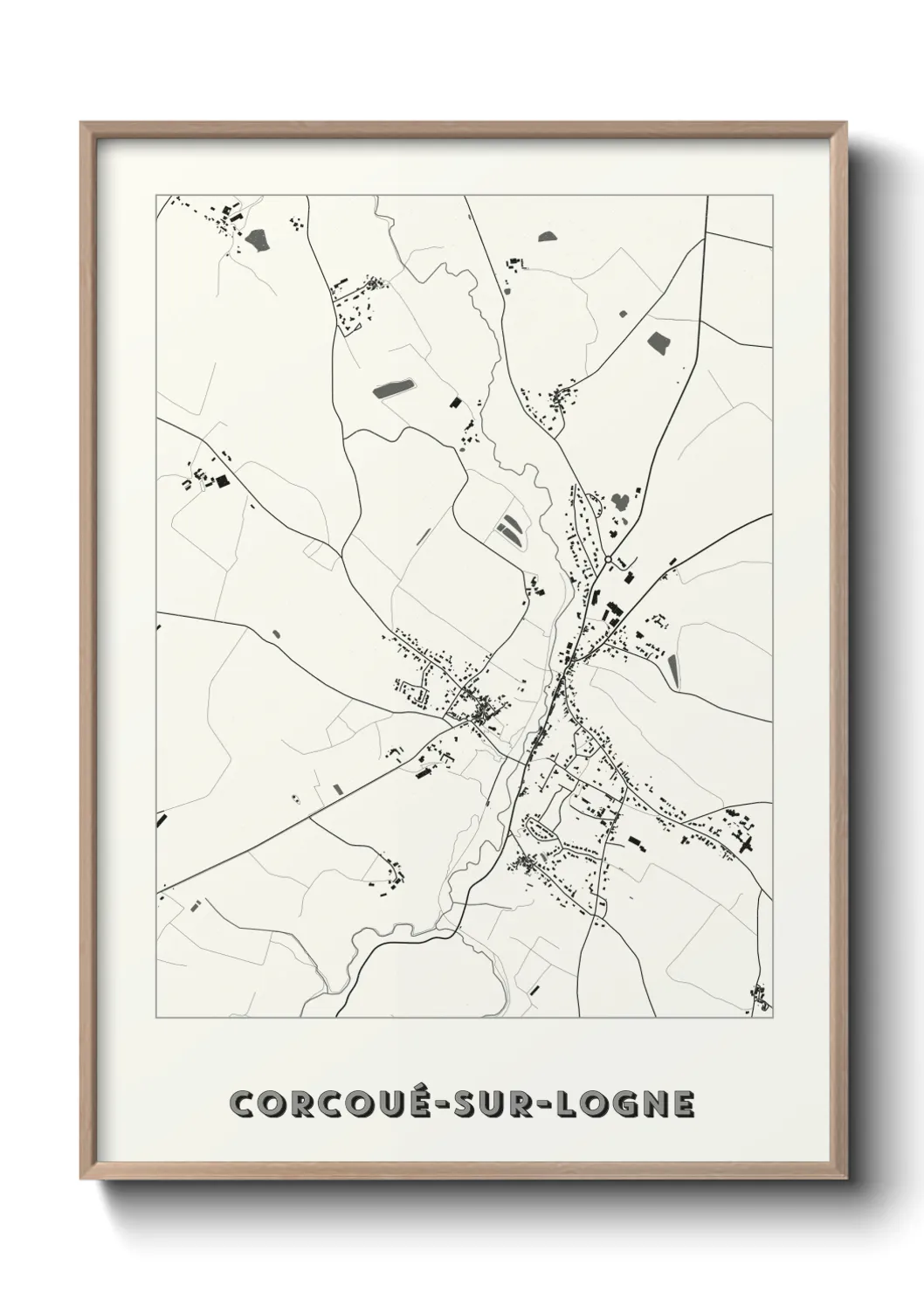 Un poster carteCorcoué-sur-Logne