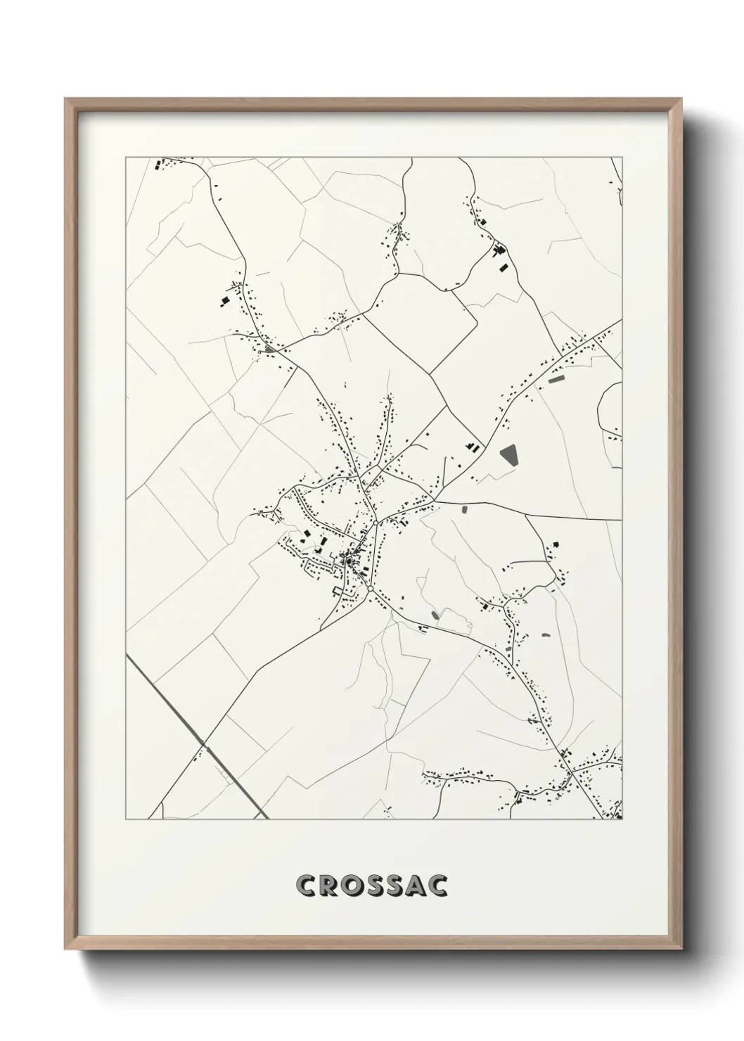 Une affiche de carte sur Crossac