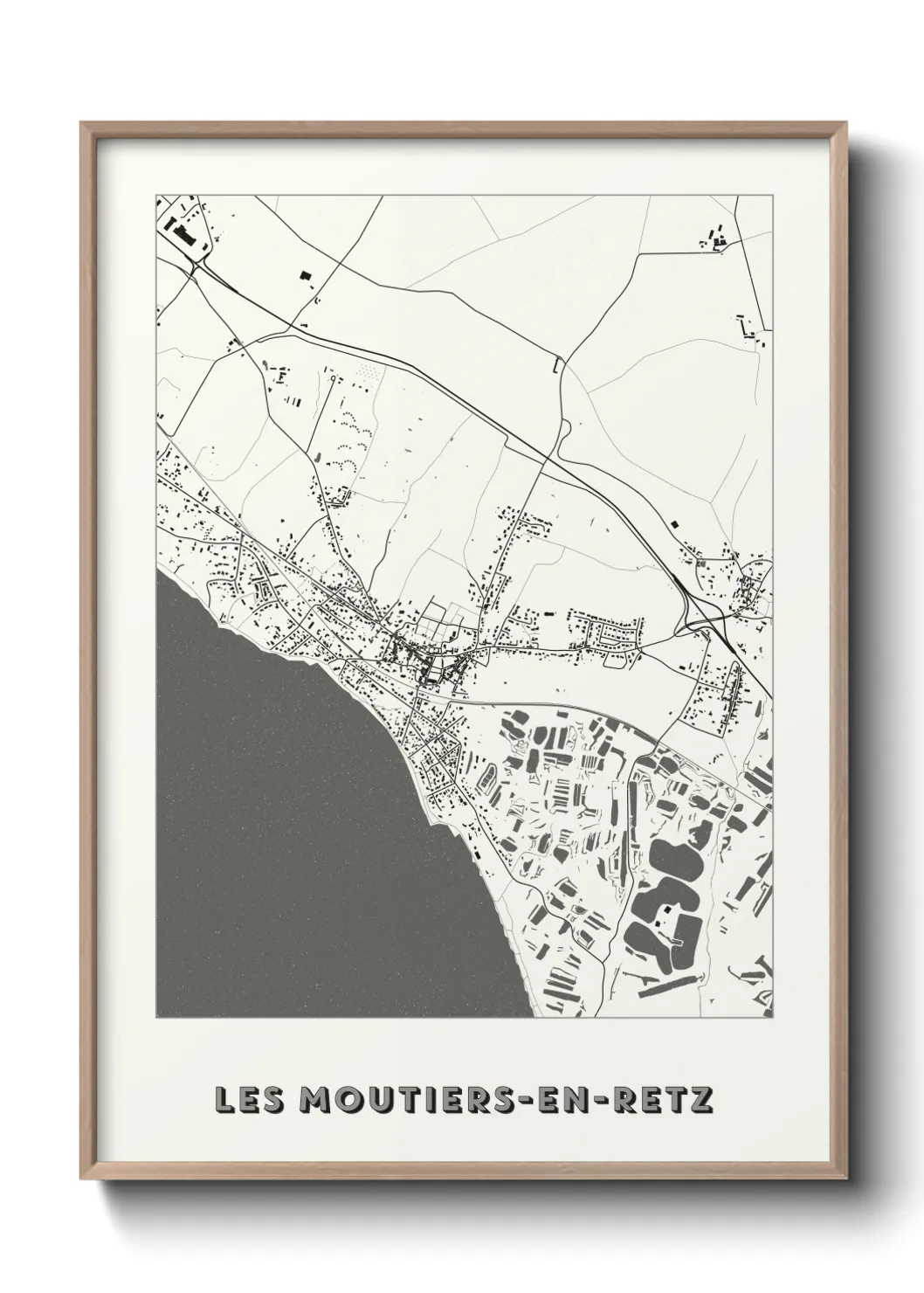 Une affiche de carte sur Les Moutiers-en-Retz