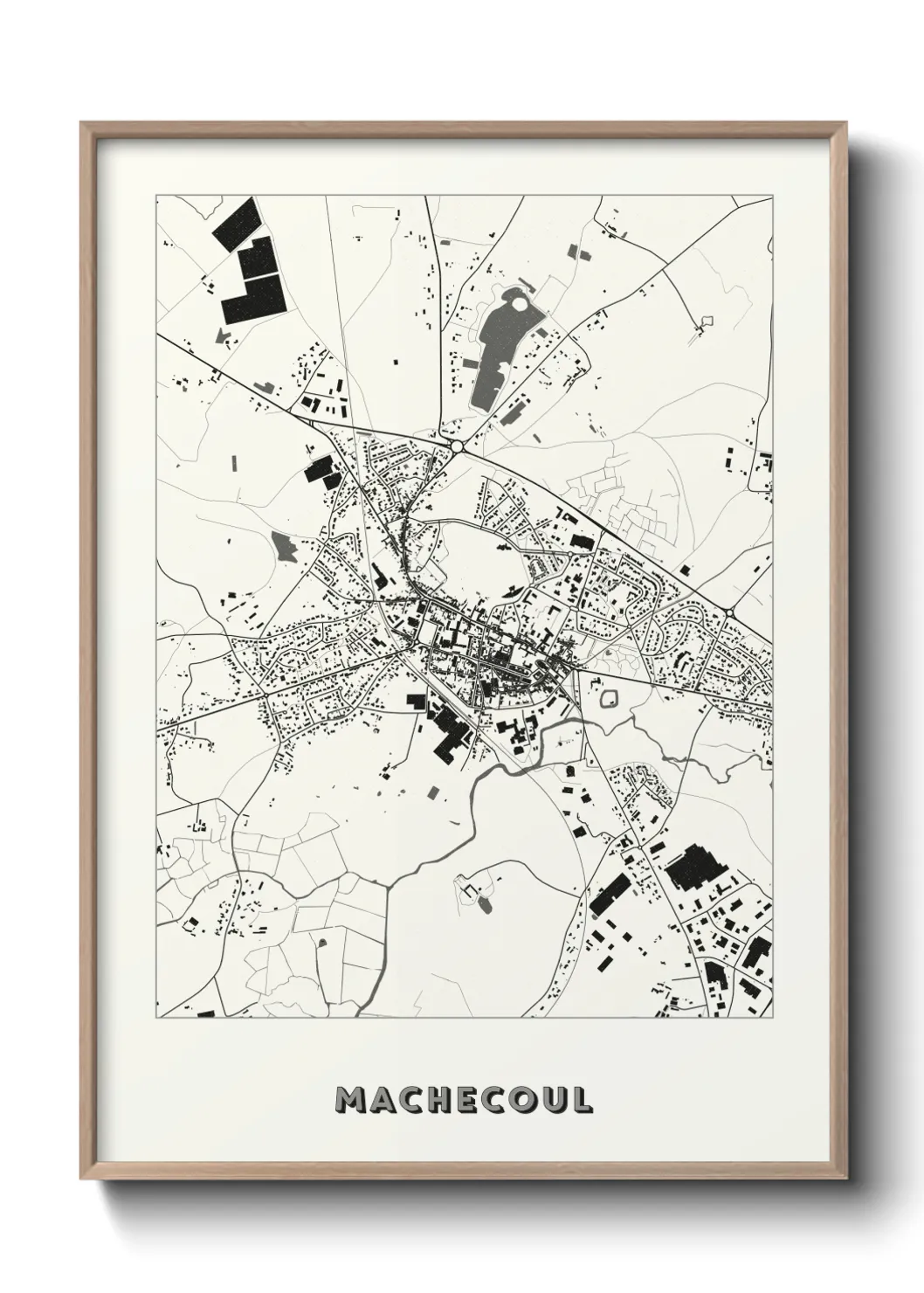 Une affiche de carte sur Machecoul